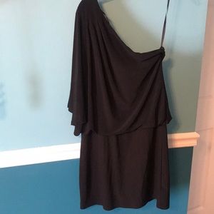 One Shoulder Black Dress